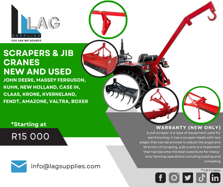 Scrapers & Jib Cranes New and Used