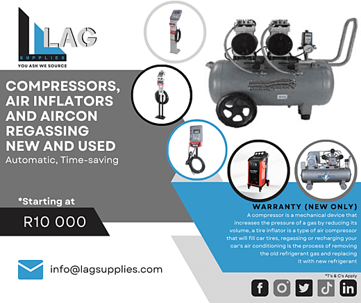 Compressors Air Inflators and Aircon Regassing
