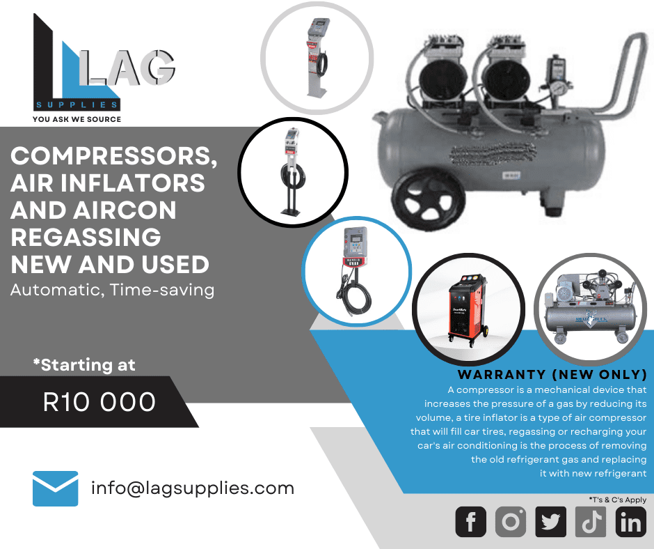 Compressors Air Inflators and Aircon Regassing